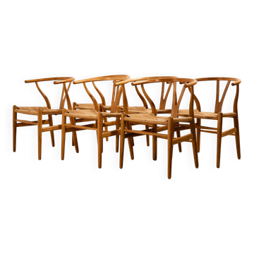Wishbone chair by Hans J. Wegner for Carl Hansen & Søn, Set of 6