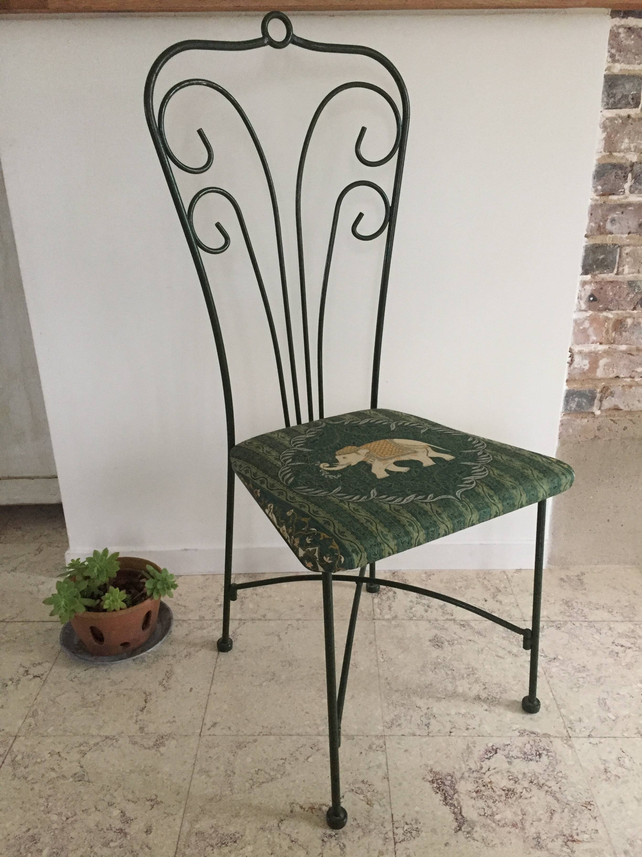 Chaise de jardin fonte d'acier vintage