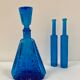 Carafe Empoli en verre bleu outremer