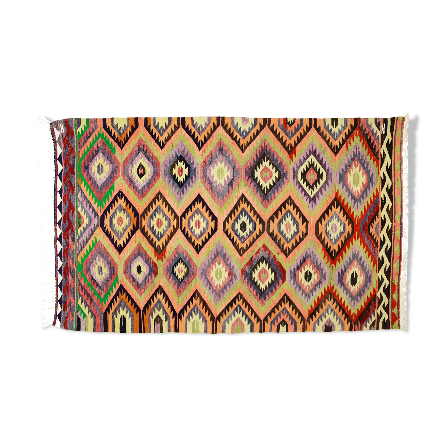 Anatolian handmade kilim rug 271 cm x 166 cm