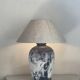 Lamp with linen shade