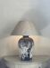 Lamp with linen shade