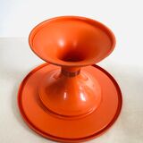 Orange round coffee table, Italy 60s