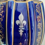 Two-handled baluster vase in late 19th century earthenware from the Gustave Asch factory (1856-1911)