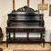 Large Napoleon III sideboard, blackened wood and ebony veneer.