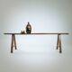 Banc en chêne de style Art Déco français, années 1930