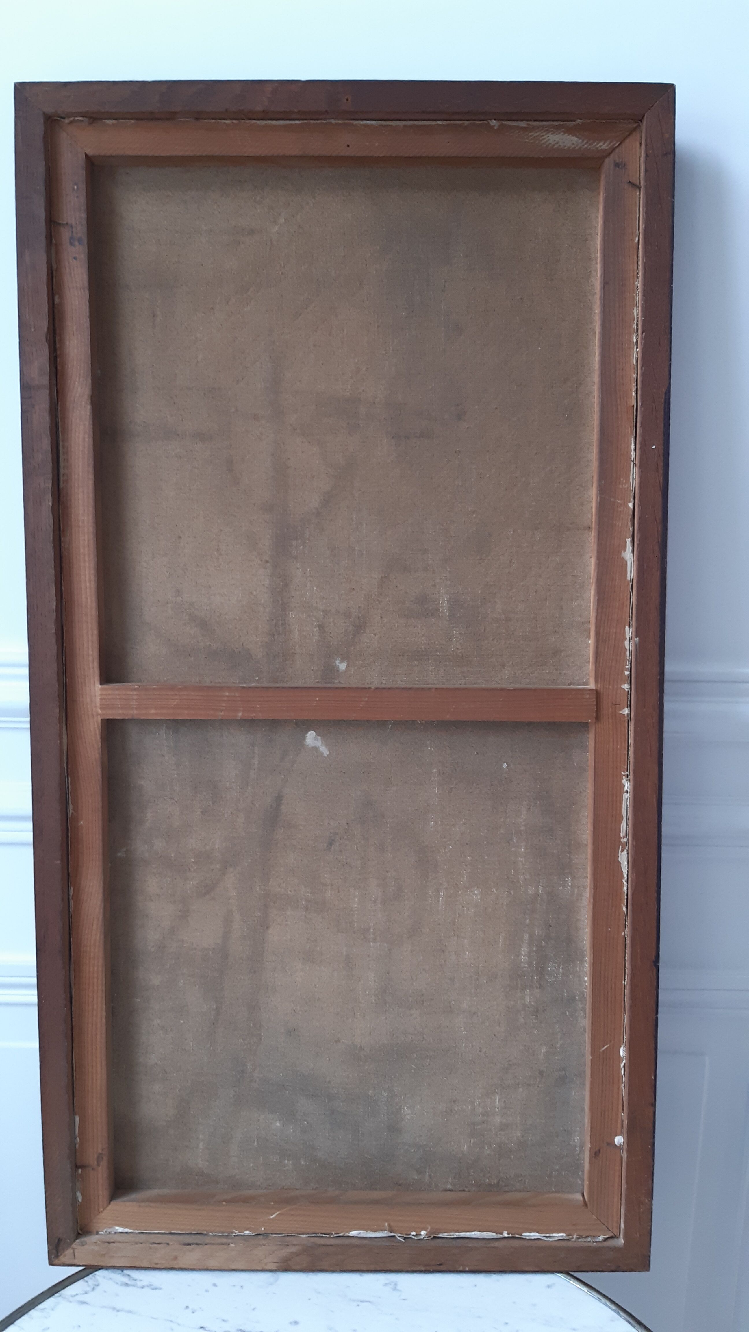 Oil painting on canvas landscape expressionist trees 30-40s signed