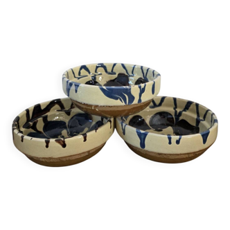 Set of 3 traditional Balkan ceramic bowls
