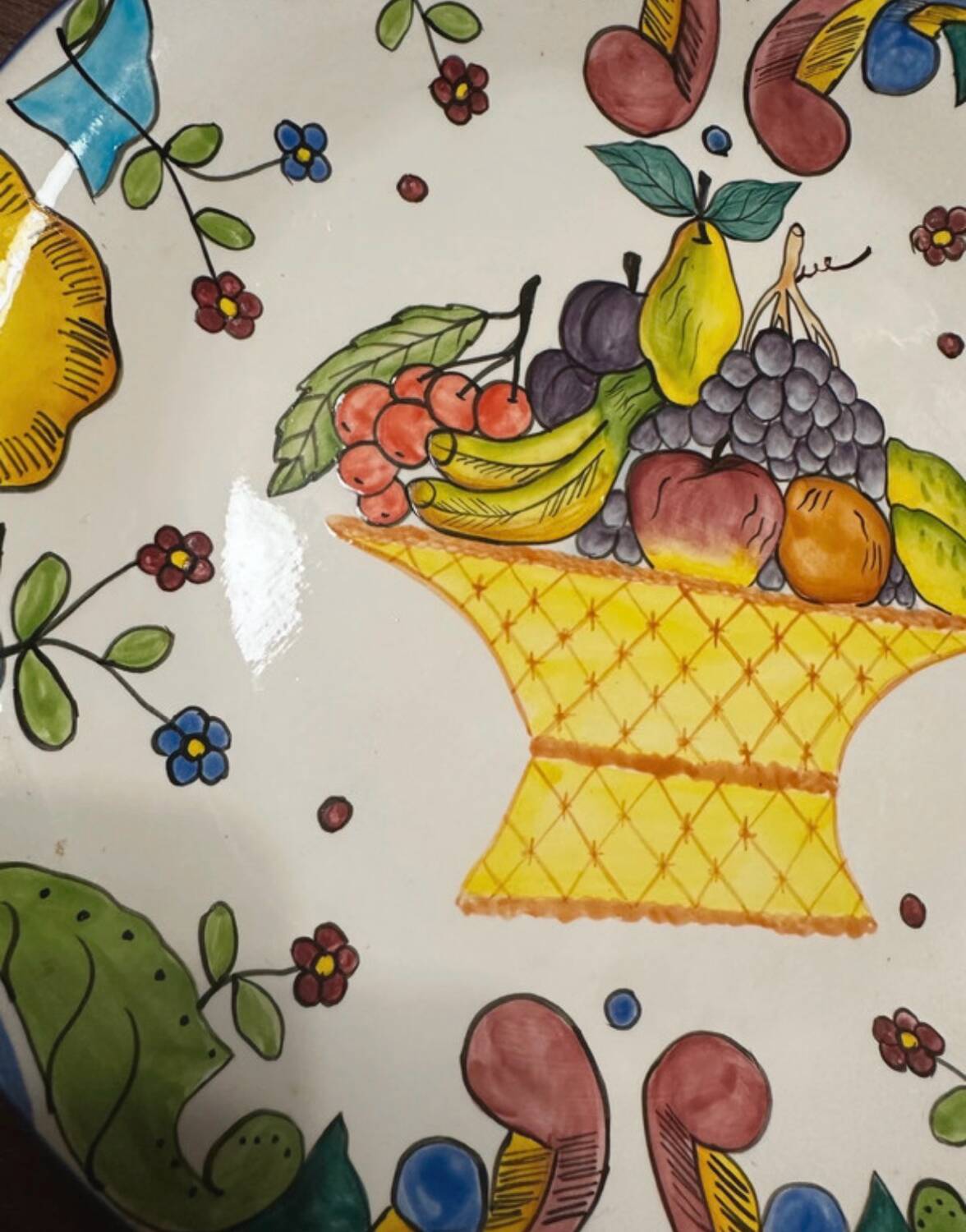 Assiette villa fiori corbeille de fruit