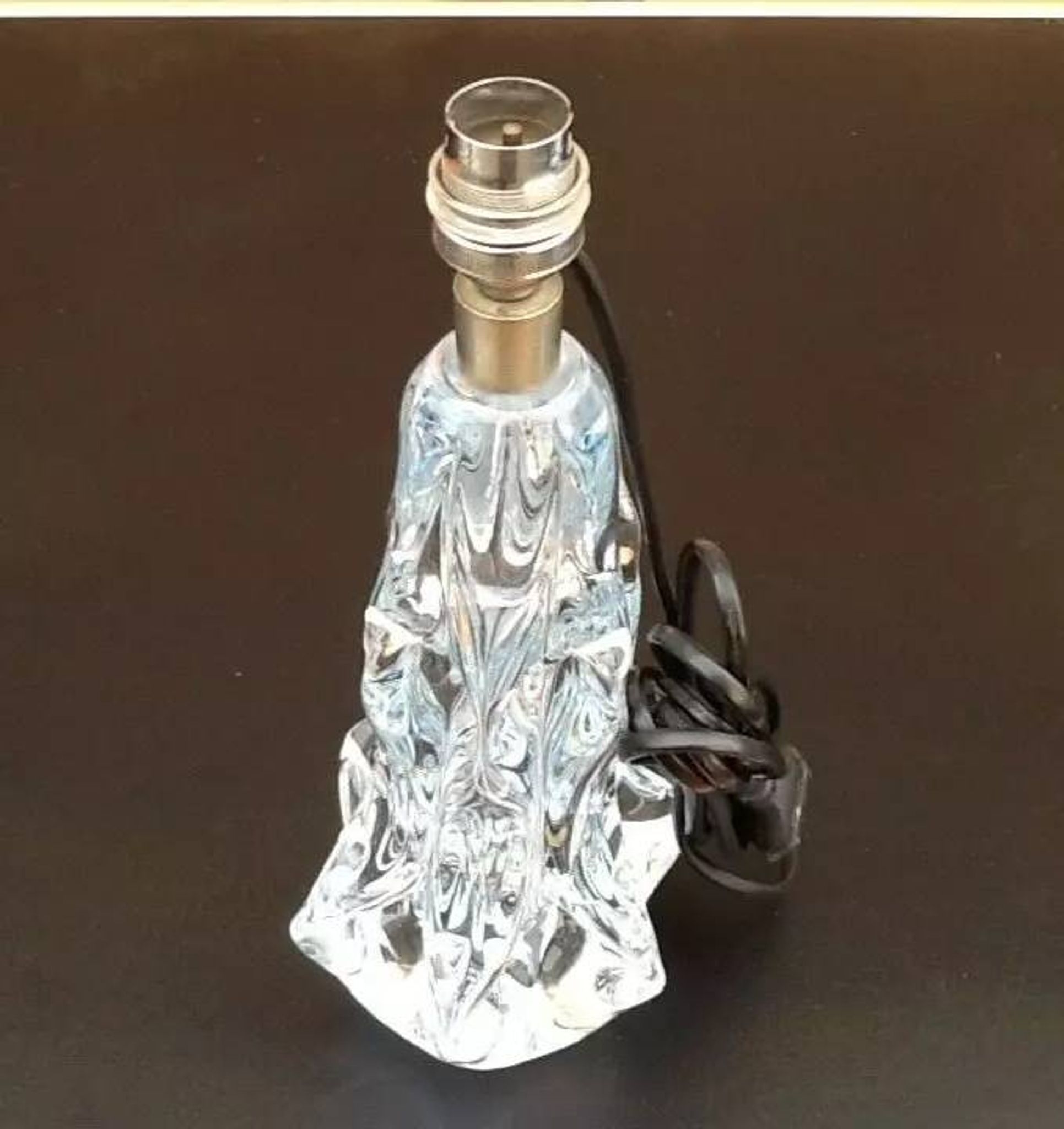 Pied de lampe (grand modèle) verre transparent années 1950