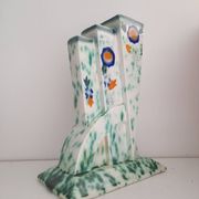 Large Art Deco vase from the 1930s, futuristic earthenware