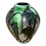 Ada LOUMANI vase in blown glass in shades of green