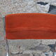 Pair of orange velvet chairs Roche Bobois 70s