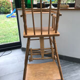 Wooden high chair for baby - Vintage