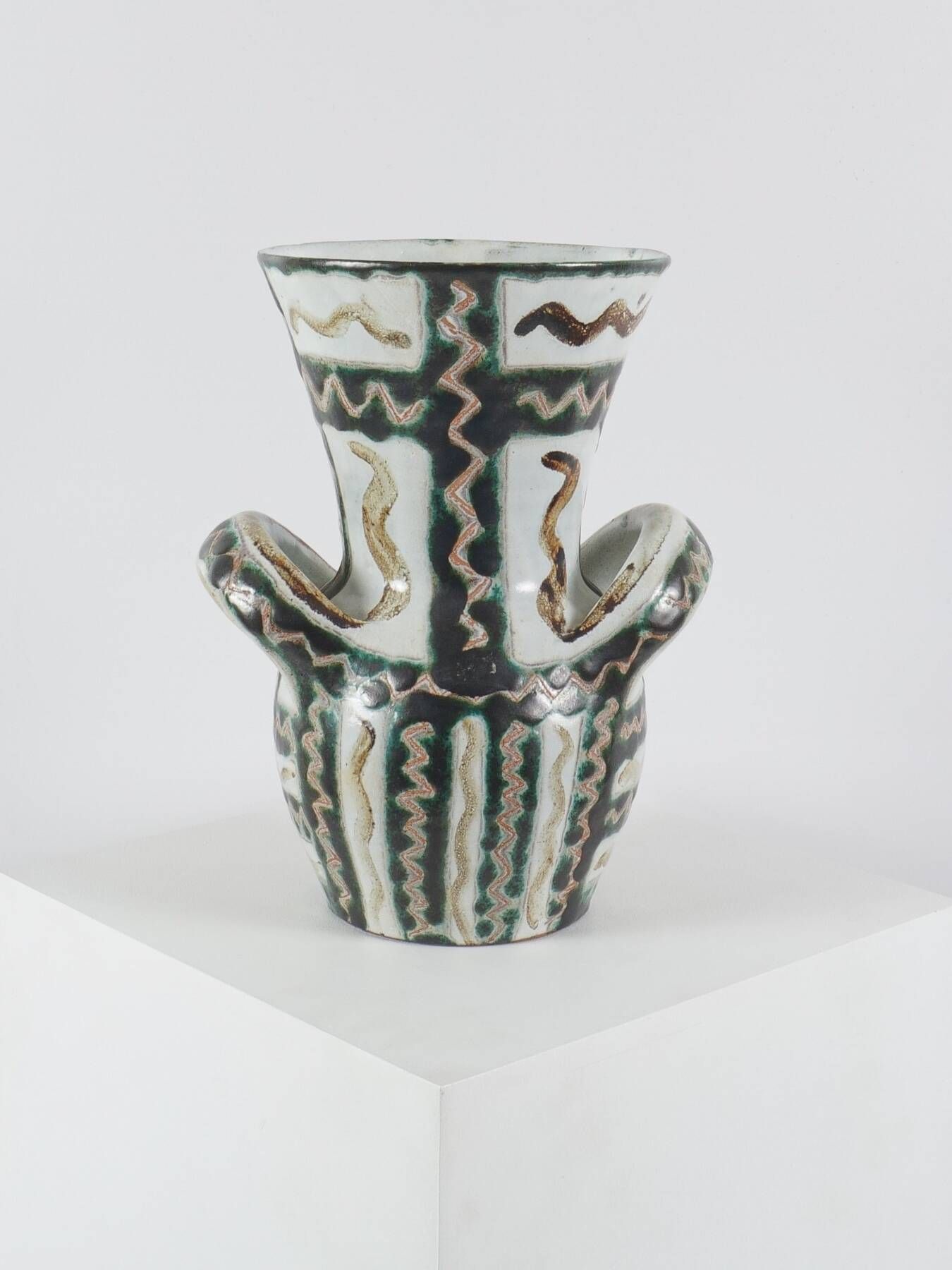 Robert Picault - Large signed ceramic vase, circa 1950
