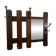 Vintage Wooden Wall Coat Rack with Mirror