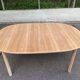 Renovated Scandinavian dining table in raw teak - Made in Denmark