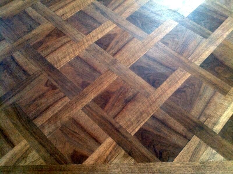 old walnut wood table in louis XV style