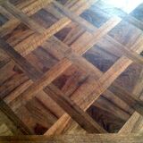 old walnut wood table in louis XV style