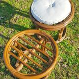 Set 2 rattan stools