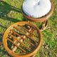Set 2 rattan stools