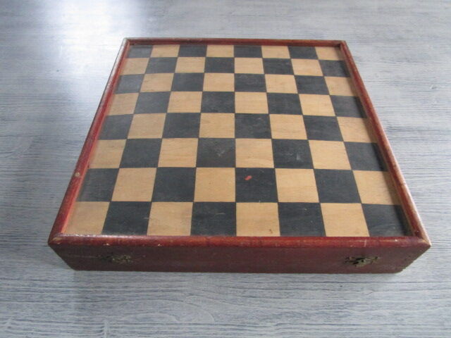 Old wooden game box