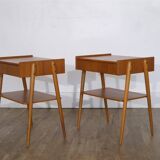 Scandinavian teak bedside tables by Carlstrom 1960