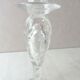 Pair of old carved engraved crystal candlesticks, Sirius style, Saint Louis