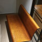 Thermoformed wooden bench. 60s