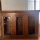 Louis Philippe style solid cherry wood buffet and display cabinet set.