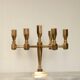 Swedish vintage brass seven arm candelabra by Gusum
