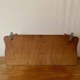 Old large Art Deco wooden coat rack with mirror