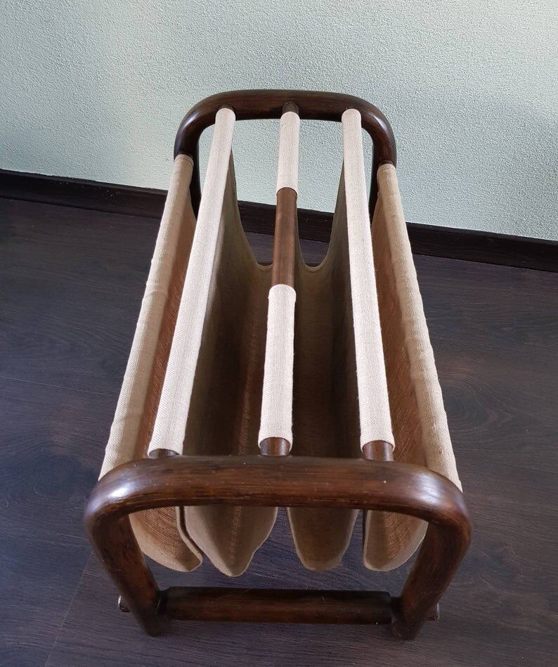 80 years wooden magazine holder