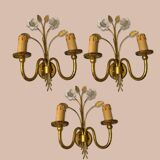 Italian Murano Glass Gilded Sconces