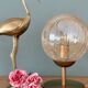 Vintage globe table lamp in amber glass
