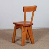 Ensemble de 4 chaises en pin par René Faublée, 1950