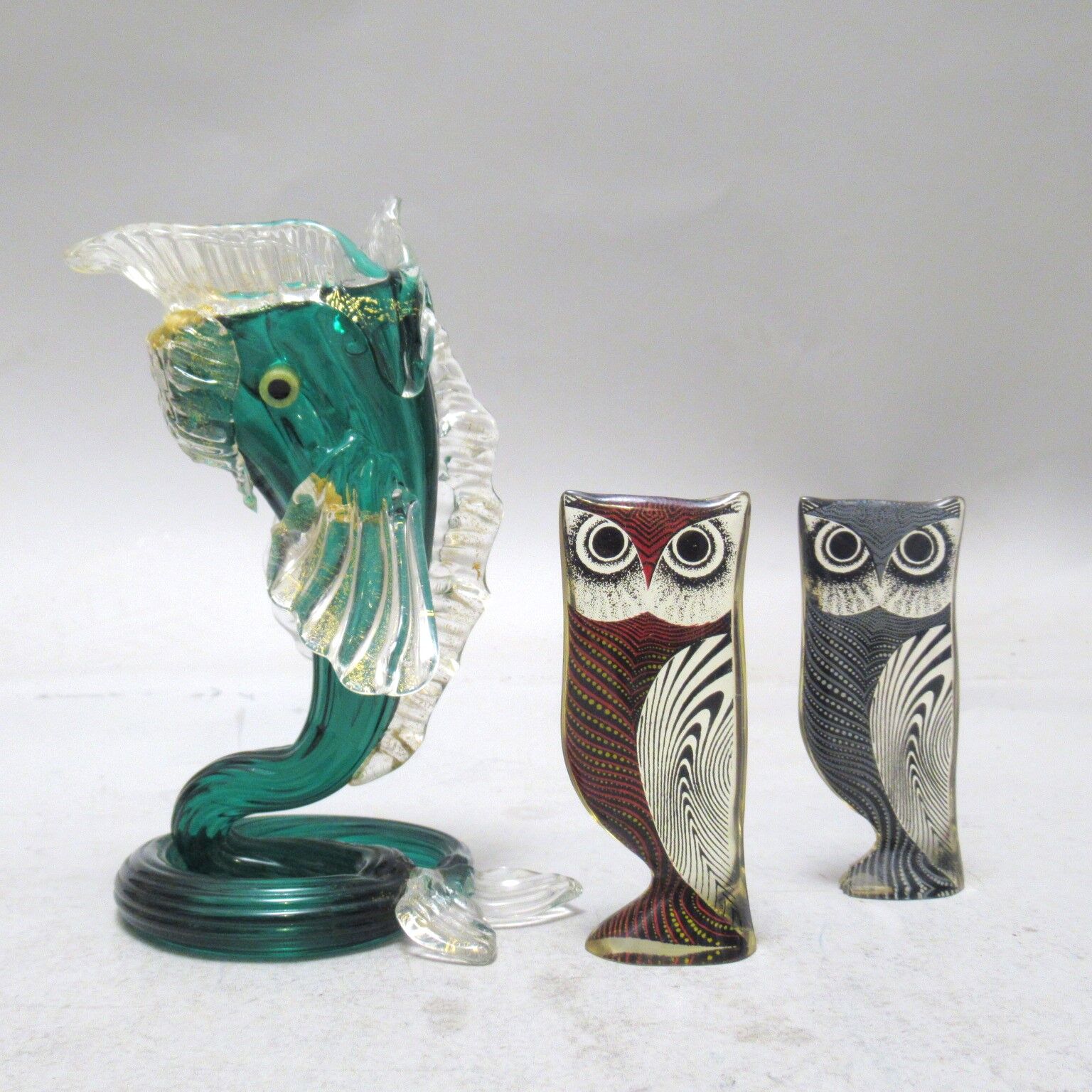 Vase sculpture Fish glass by Murano Salviati