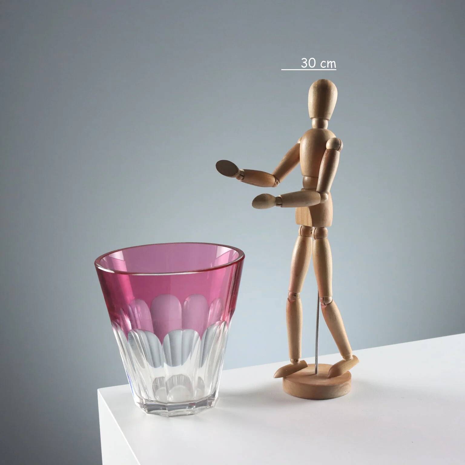 Vintage crystal vase Val Saint Lambert, manufacture, 20th century