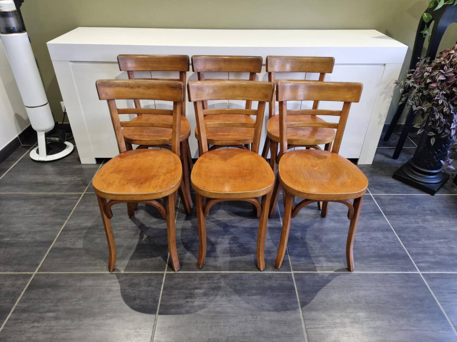 6 Baumann bistro chairs, 1960s