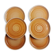 Set of 6 plates in Burgundy sandstone, Sarreguemines