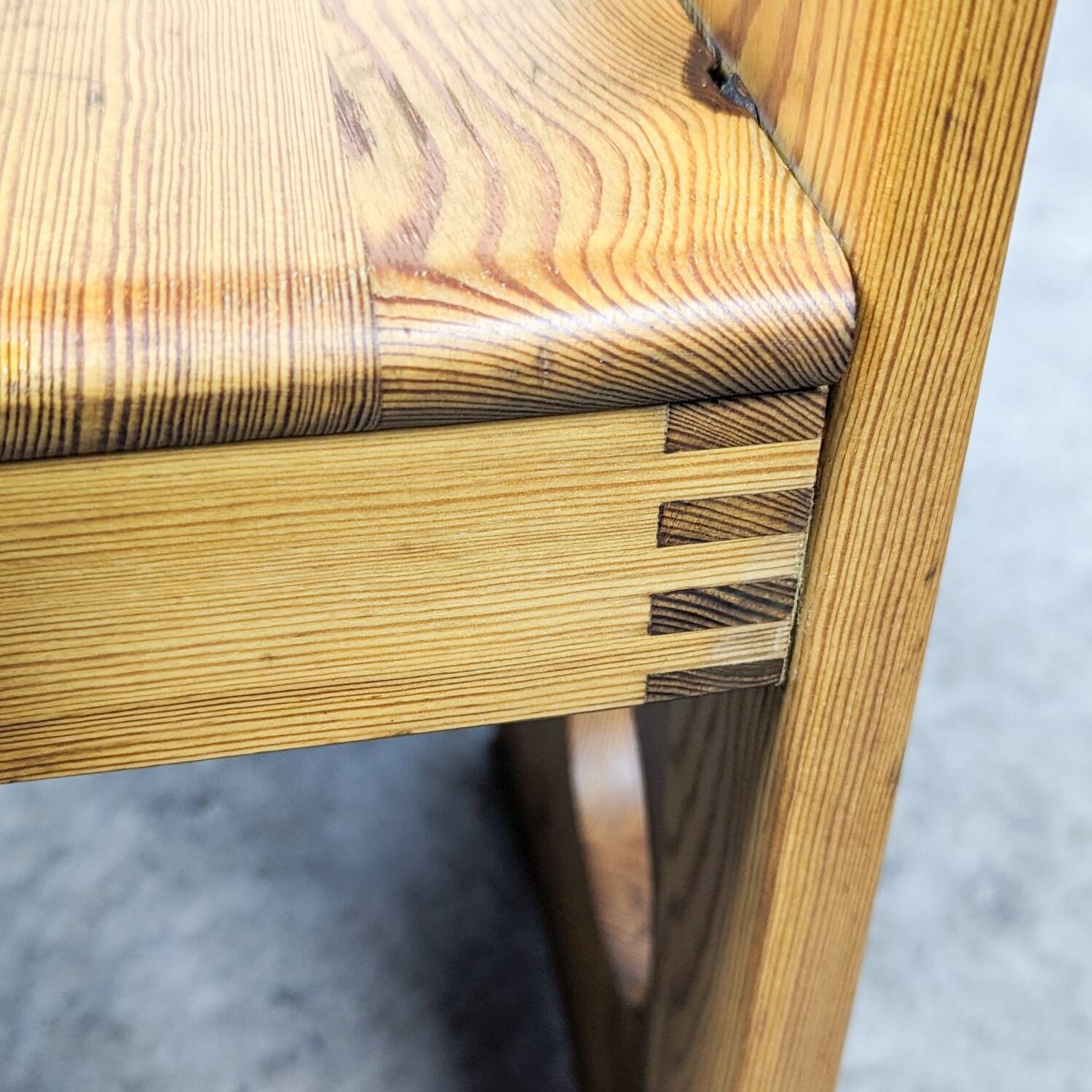 Solid pine sculptural chair by Gilbert Marklund for Furusnickarn