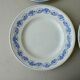 6 flat plates, blue décor, 23 cm