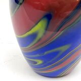 Postmodern multicolored Murano glass vase by Ottavio Missoni. Italy 1980s