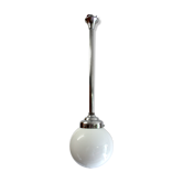 Opaline globe hanging lamp circa 50