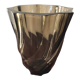 Vase verre fumé spirales