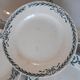 Set of 6 flat plates mismatched nineteenth century, St Amand, Digoin, Moulin des Loups, Lonchamp