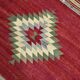 5x7 Soft Red Modern Kilim Rug, 156x224Cm