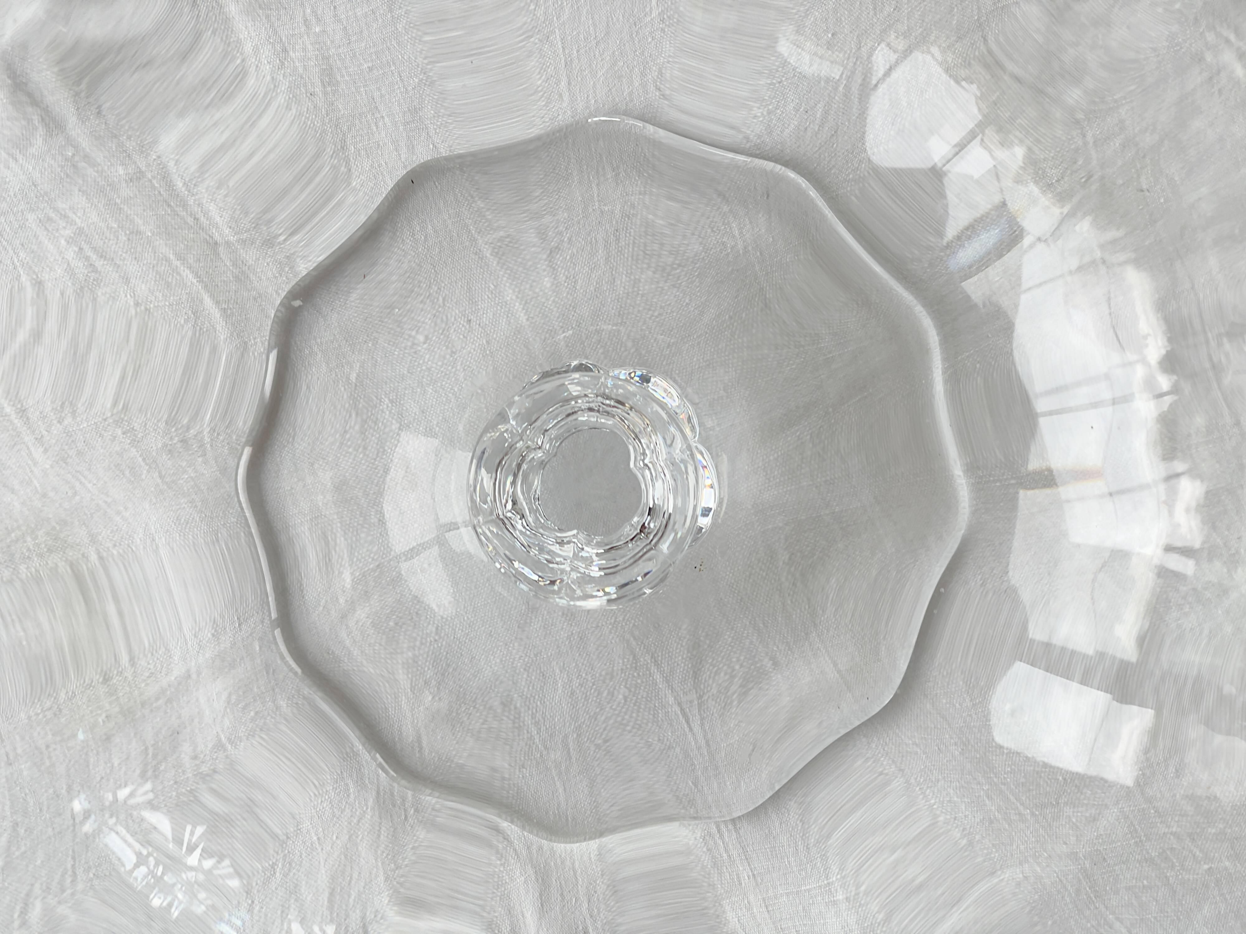 large fruit bowl on a pedestal in Sèvres crystal from the 1950s
