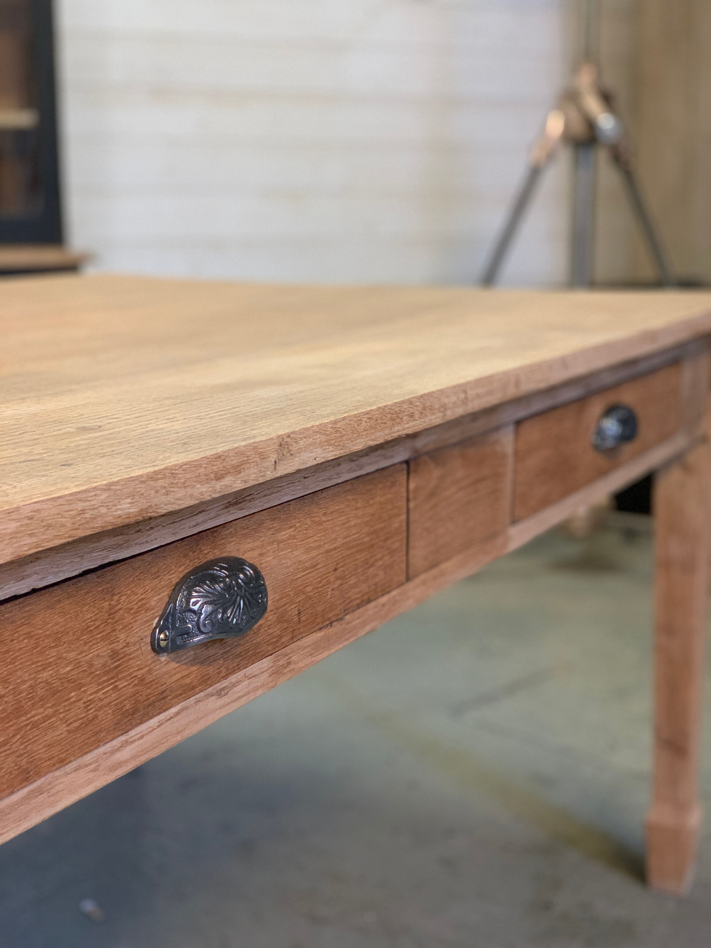 Massive oak farm table 1950