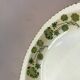 hollow dish in Digoin Sarreguemines Iron Earth model green "Geranium" late 19th century